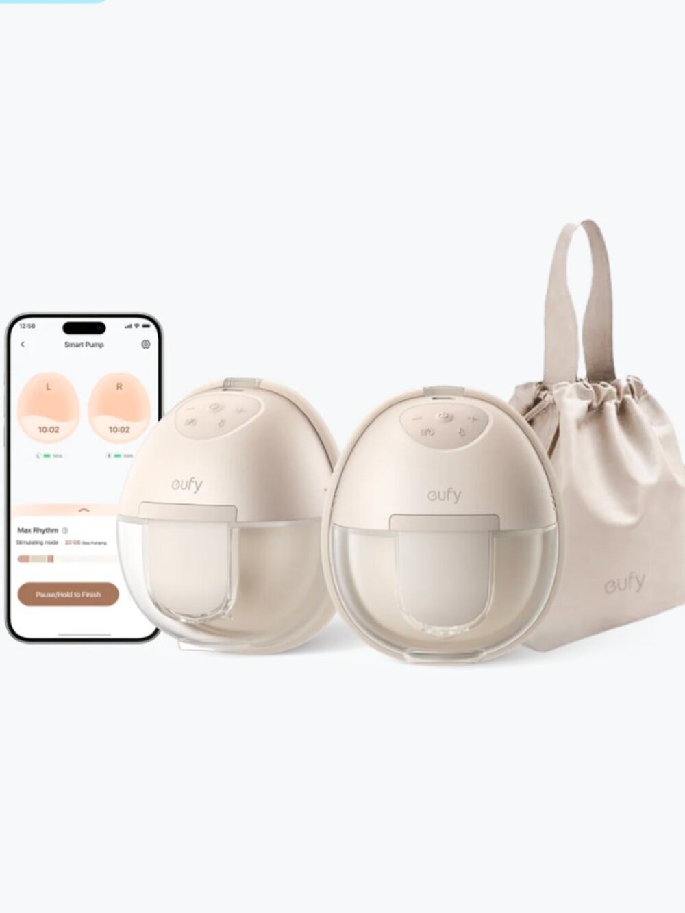 New, Open Box eufy Wearable Breast Pump S1 + Momcozy Milk Storage Bags